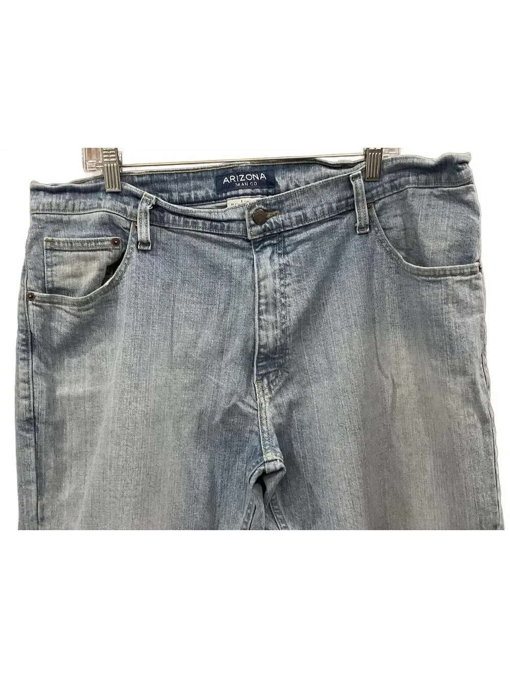 Arizona Jean Co Flex Athletic Fit Mens Blue Jeans Size 38 X 30 Dirty Leg See Pic